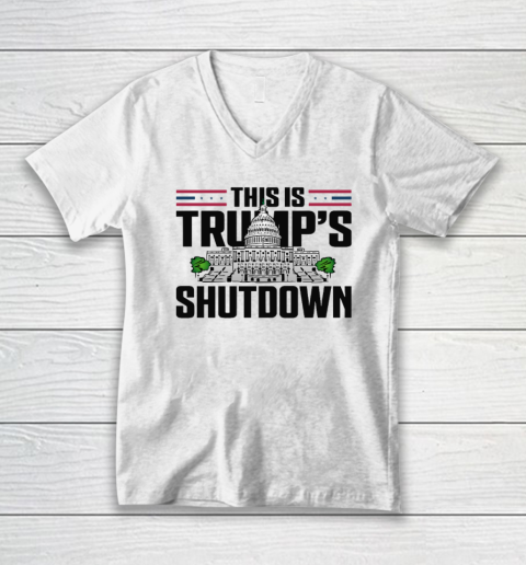 This Is Trump's Shutdown V-Neck T-Shirt