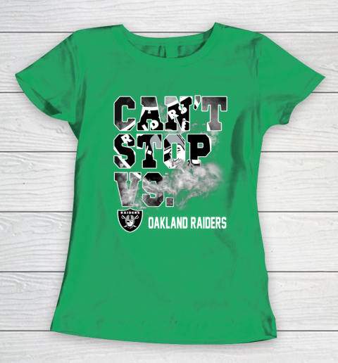 NFL Oakland Raiders Can't Stop Vs Women's T-Shirt 5