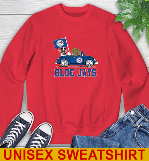 MLB Baseball Toronto Blue Jays Darth Vader Baby Yoda Driving Star Wars Shirt Sweatshirt 10