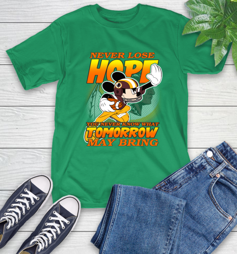 Washington Redskins NFL Football Mickey Disney Never Lose Hope T-Shirt 7