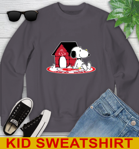 MLB Baseball Boston Red Sox Snoopy The Peanuts Movie Shirt Youth Sweatshirt 6