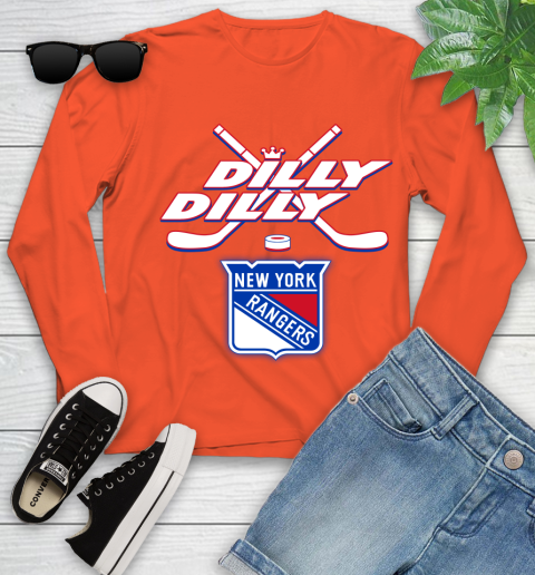 NHL New York Rangers Dilly Dilly Hockey Sports Youth Long Sleeve 4