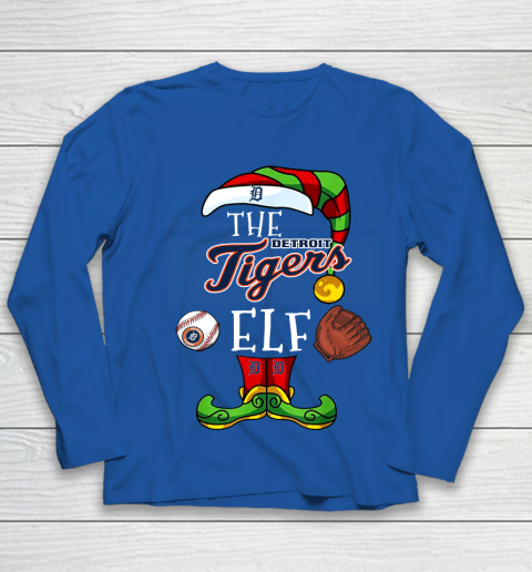 Detroit Tigers Christmas ELF Funny MLB Youth Long Sleeve 7