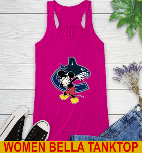 Vancouver Canucks NHL Hockey Dabbing Mickey Disney Sports Racerback Tank 8
