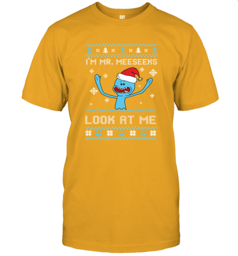 Rick And Morty I'm Mr. Meeseeks, Look At Me Christmas Ugly Unisex Jersey Tee