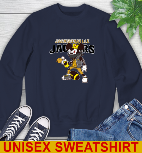 Jacksonville Jaguars NFL Football Mickey Peace Sign Sports Sweatshirt 3