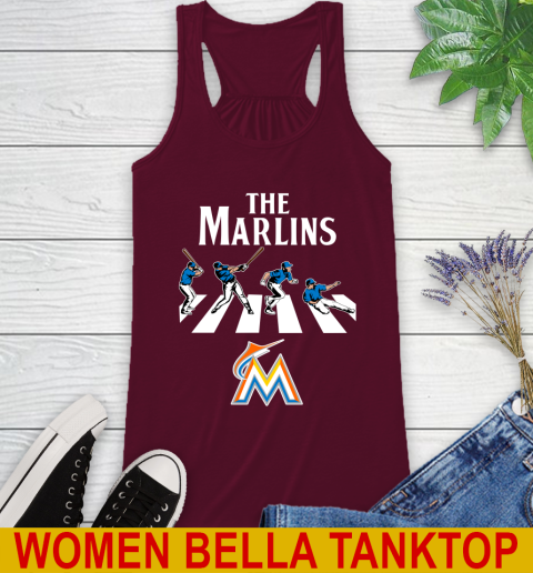 MLB Baseball Miami Marlins The Beatles Rock Band Shirt Racerback Tank 2