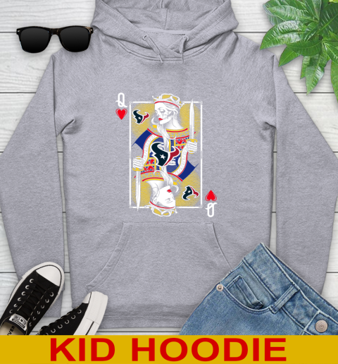 NFL Football Houston Texans The Queen Of Hearts Card Shirt Youth Hoodie 6