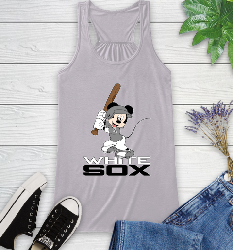 MLB Baseball Chicago White Sox Cheerful Mickey Mouse Shirt Racerback Tank 5