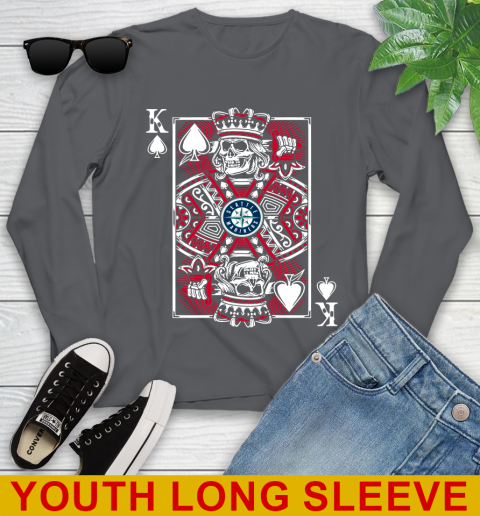 Seattle Mariners MLB Baseball The King Of Spades Death Cards Shirt Youth Long Sleeve 9