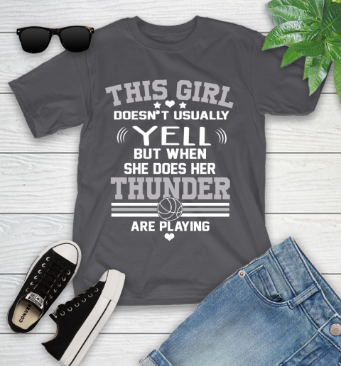 Oklahoma City Thunder NBA Basketball I Yell When My Team Is Playing Youth T-Shirt 6