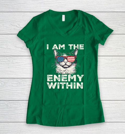 I Am The Enemy Within Tee  Kamala Harris 2024 Merch Women's V-Neck T-Shirt 3