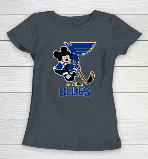 NHL St.Louis Blues Mickey Mouse Disney Hockey Women's T-Shirt 3