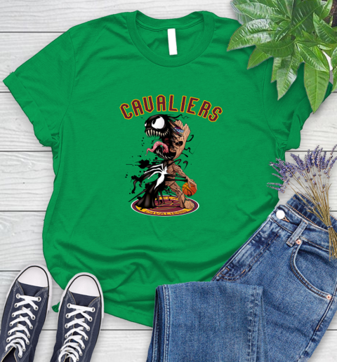 NBA Cleveland Cavaliers Basketball Venom Groot Guardians Of The Galaxy Women's T-Shirt 6
