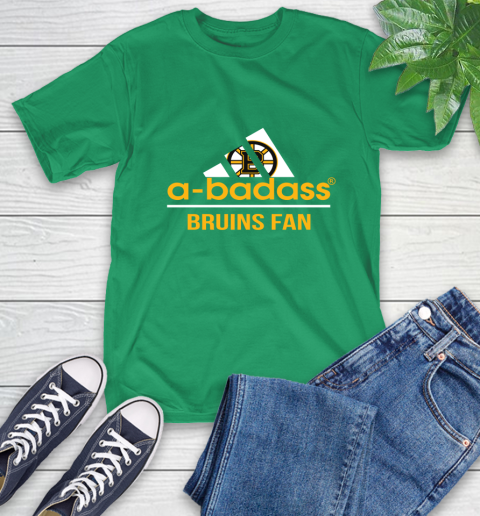 NHL A Badass Boston Bruins Fan Adidas Hockey Sports T-Shirt 7