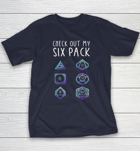 Funny Check Out My Six Pack Dice For Dragons D20 RPG Gamer Youth T-Shirt 2