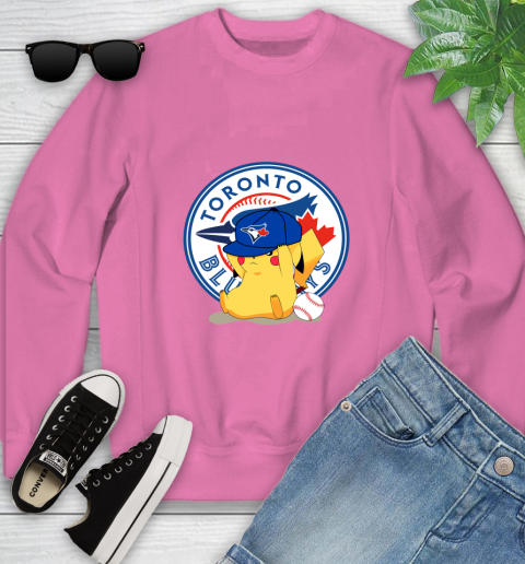 MLB Pikachu Baseball Sports Toronto Blue Jays Youth Sweatshirt 7