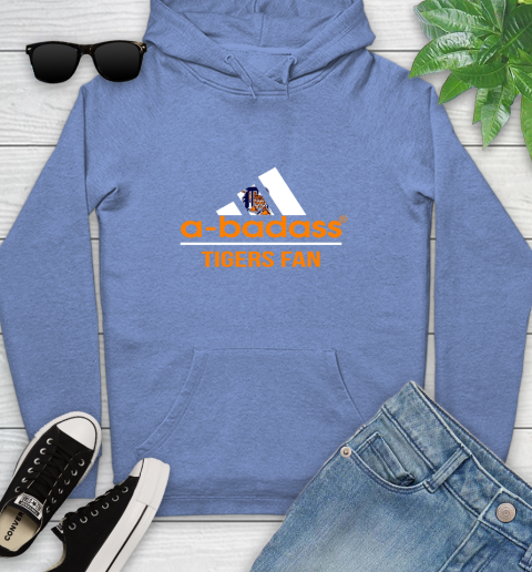 MLB A Badass Detroit Tigers Fan Adidas Baseball Sports Youth Hoodie 13