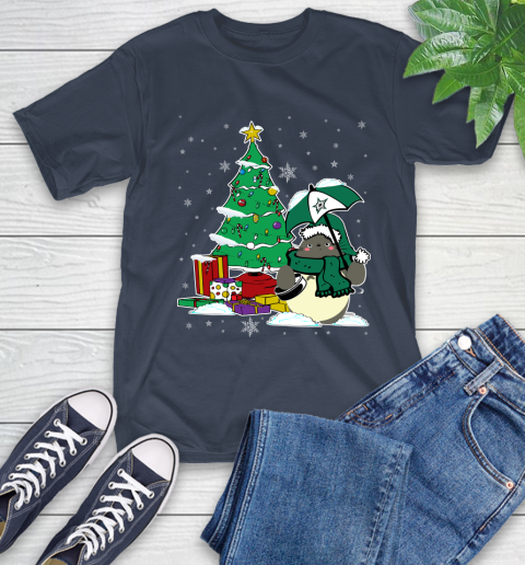 Dallas Stars NHL Hockey Cute Tonari No Totoro Christmas Sports T-Shirt 3