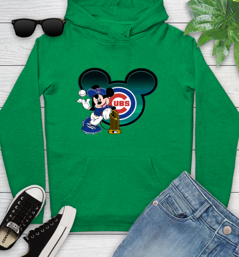 MLB Chicago Cubs The Commissioner's Trophy Mickey Mouse Disney Youth Hoodie 7