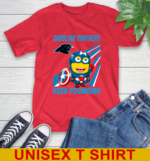 NFL Football Carolina Panthers Captain America Marvel Avengers Minion Shirt T-Shirt 12