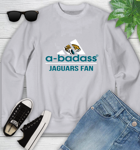 Jacksonville Jaguars NFL Football A Badass Adidas Adoring Fan Sports Youth Sweatshirt 3