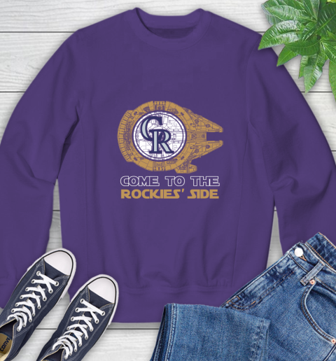MLB Come To The Colorado Rockies Side Star Wars Baseball Sports Sweatshirt 4
