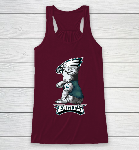 NFL Football My Cat Loves Philadelphia Eagles Racerback Tank 2