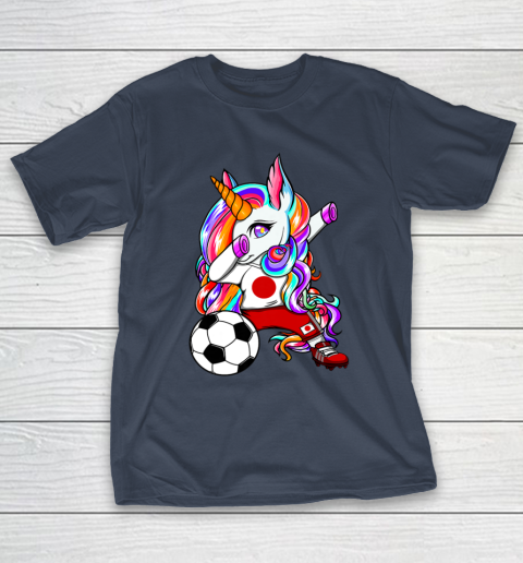 Dabbing Unicorn Japan Soccer Fans Jersey Japanese Football T-Shirt 16
