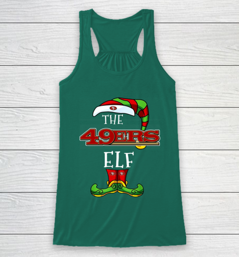 San Francisco 49ers Christmas ELF Funny NFL Racerback Tank 5