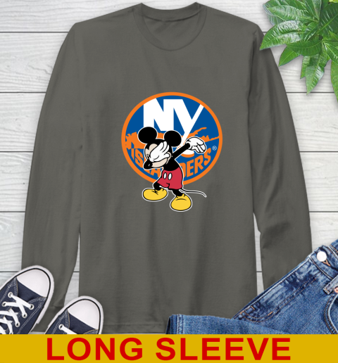 New York Islanders NHL Hockey Dabbing Mickey Disney Sports Long Sleeve T-Shirt 8