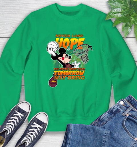 Cleveland Cavaliers NBA Basketball Mickey Disney Never Lose Hope Sweatshirt 7