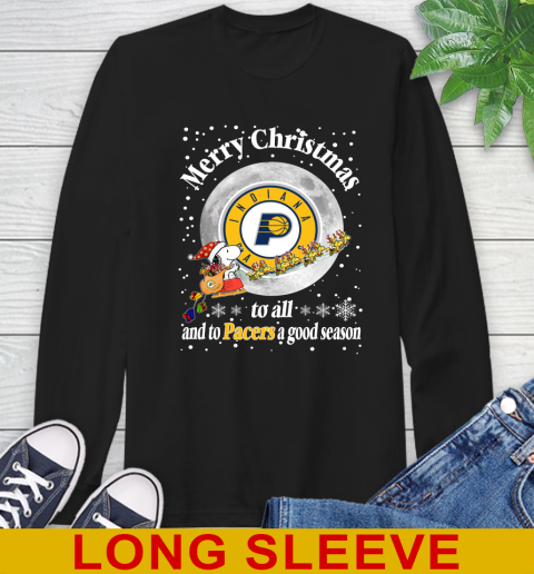 Indiana Pacers Merry Christmas To All And To Pacers A Good Season NBA Basketball Sports Long Sleeve T-Shirt