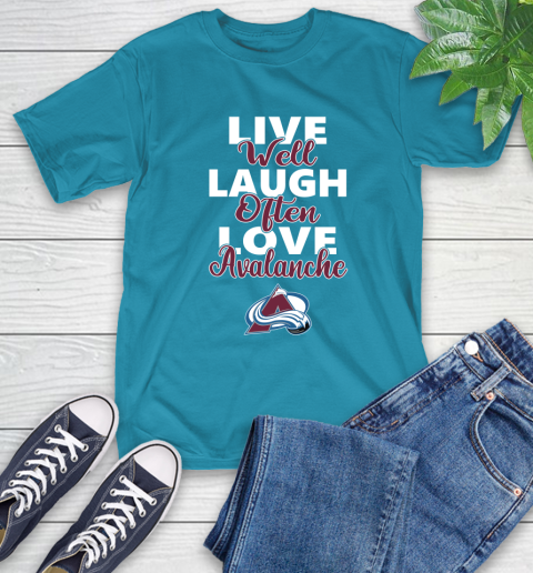 NHL Hockey Colorado Avalanche Live Well Laugh Often Love Shirt T-Shirt - Image 11
