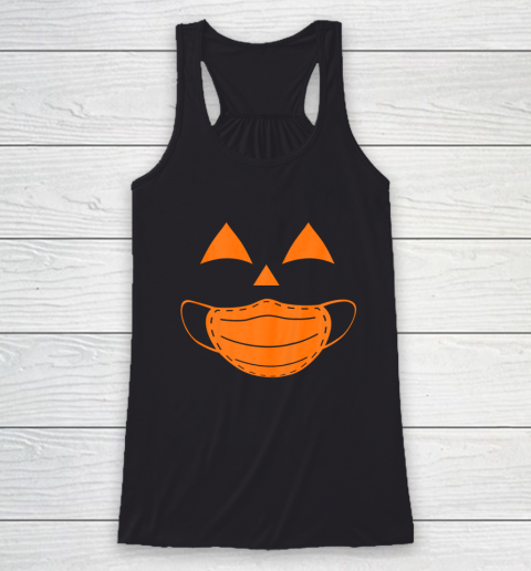 Funny halloween Pumpkin wearing a mask 2020 Jackolantern Racerback Tank