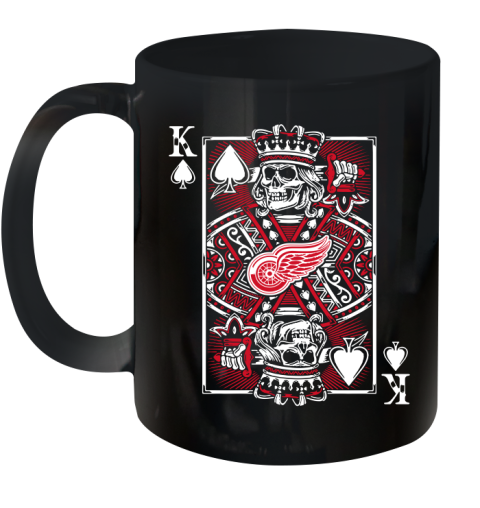 Detroit Red Wings NHL Hockey The King Of Spades Death Cards Shirt Ceramic Mug 11oz