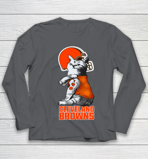 NFL Football My Cat Loves Cleveland Browns Youth Long Sleeve 6