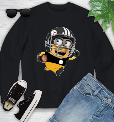 NFL Pittsburgh Steelers Minions Disney Football Sports Youth Sweatshirt 2