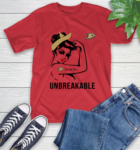 NHL Anaheim Ducks Girl Unbreakable Hockey Sports T-Shirt 10