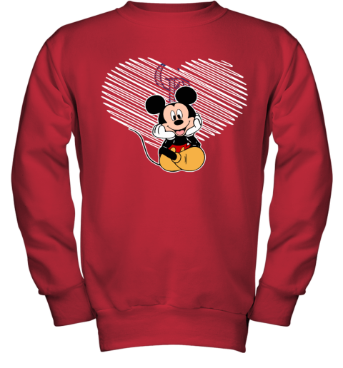 sdxw mlb colorado rockies the heart mickey mouse disney baseball youth sweatshirt 47 front red