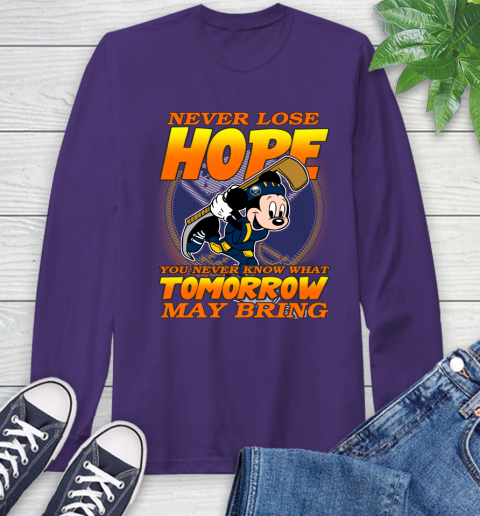 Buffalo Sabres NHL Hockey ootball Mickey Disney Never Lose Hope Long Sleeve T-Shirt 5