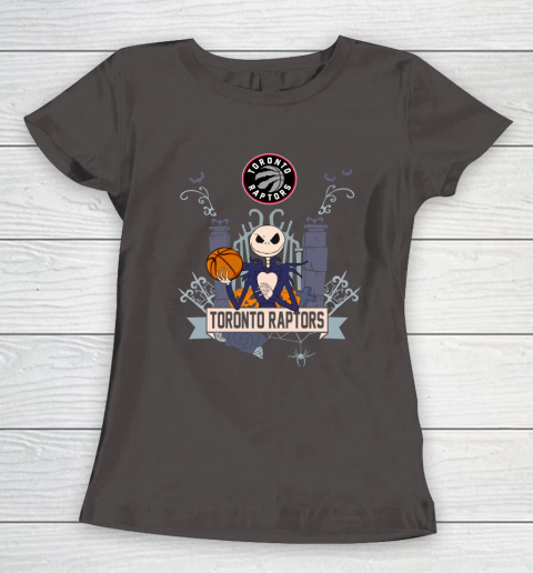 NBA Toronto Raptors Basketball Jack Skellington Halloween Women's T-Shirt 7