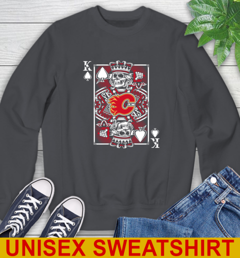 Calgary Flames NHL Hockey The King Of Spades Death Cards Shirt Sweatshirt 7