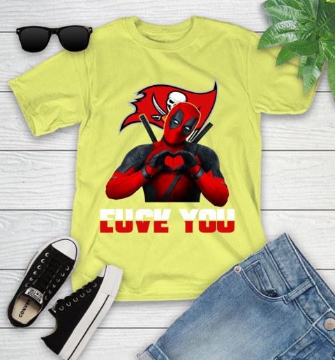 NHL Tampa Bay Buccaneers Deadpool Love You Fuck You Football Sports Youth T-Shirt 10