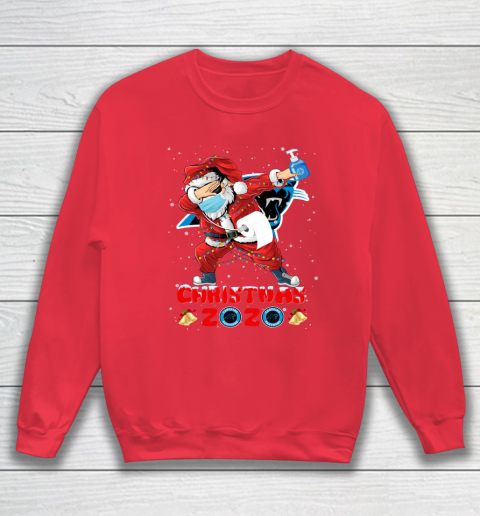 Carolina Panthers Funny Santa Claus Dabbing Christmas 2020 NFL Sweatshirt 7