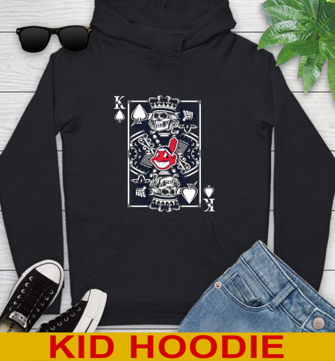 Cleveland Indians MLB Baseball The King Of Spades Death Cards Shirt Youth Hoodie