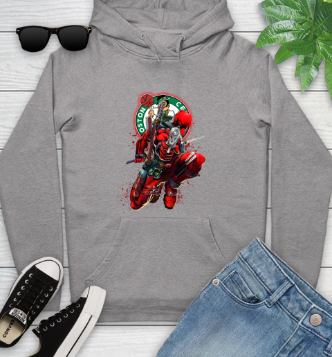NBA Deadpool Marvel Comics Sports Basketball Boston Celtics Youth Hoodie 6