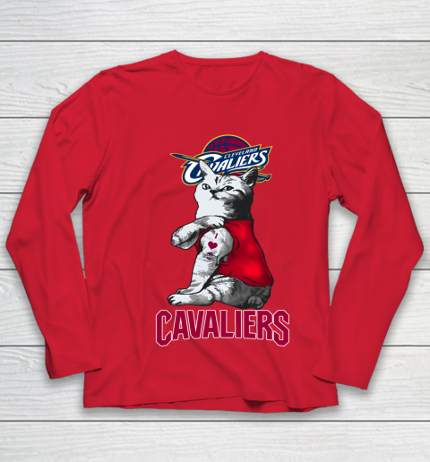 NBA Basketball My Cat Loves Cleveland Cavaliers Youth Long Sleeve 8