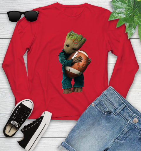 NFL Groot Guardians Of The Galaxy Football Sports Chicago Bears Youth Long Sleeve 11