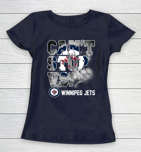 NHL Winnipeg Jets Hockey Can't Stop Vs Women's T-Shirt 2